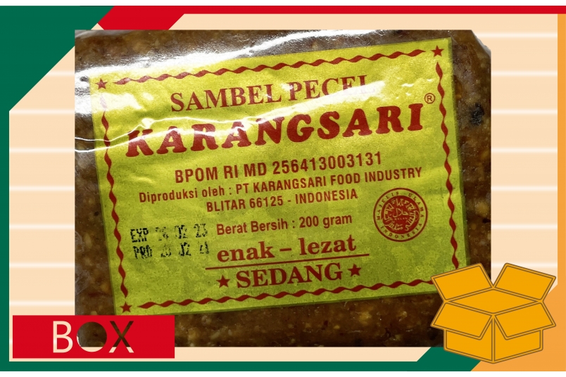 中辣味花生醬 KARANG SARI SAMBEL PECEL SEDANG (200g±10%)*25入/包