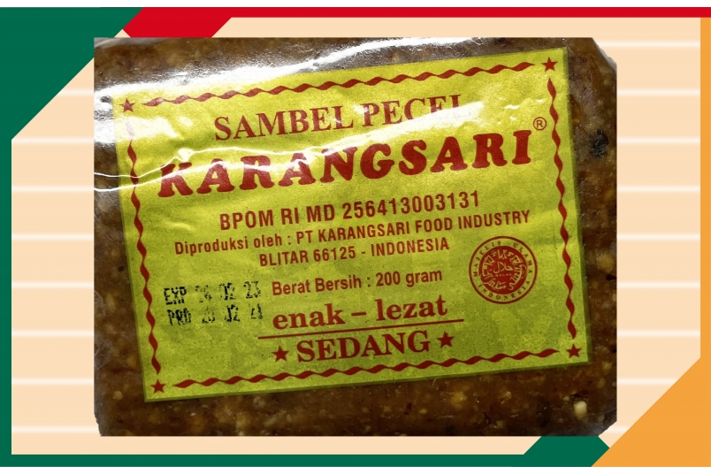 中辣味花生醬 KARANG SARI SAMBEL PECEL SEDANG (200g±10%)